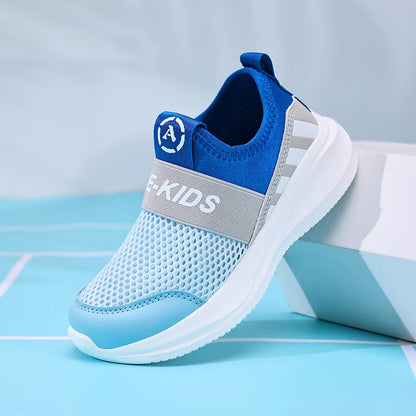 Girls Slip on Shoes Children Sneaker Fashion Knit Fabric Luxury Kids Casual Shoes Lightweight School Sports Girls Shoes.