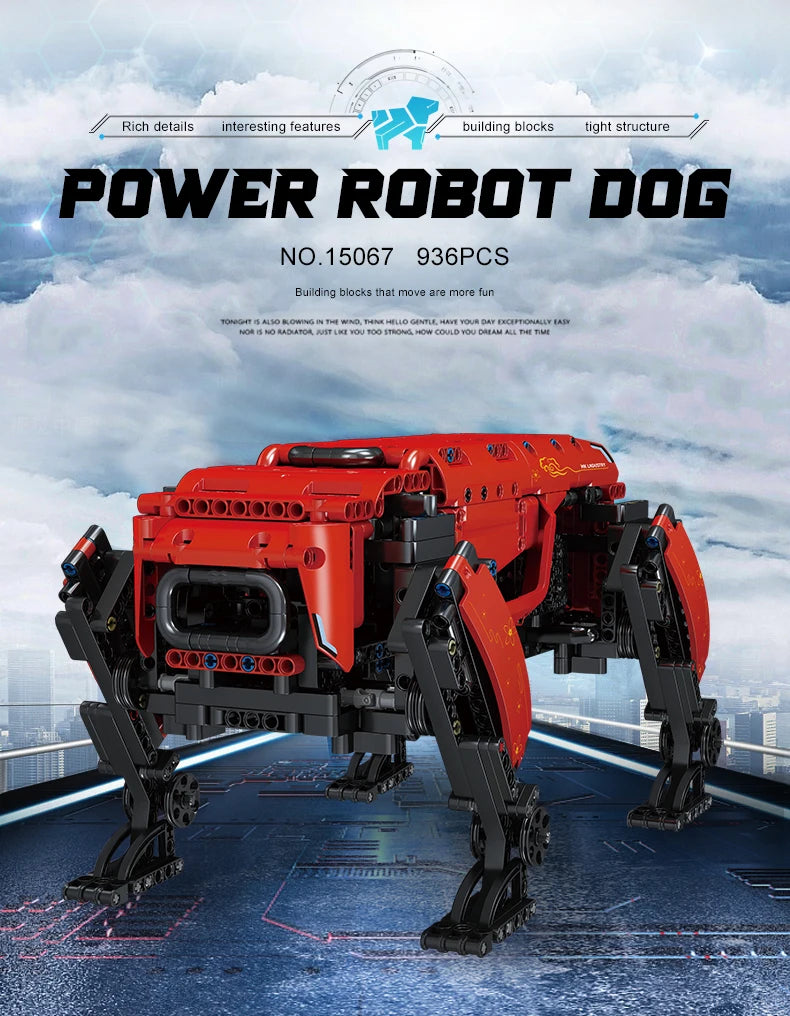 MOULD KING 15066 15067 Technical Toys The APP&RC Motorized Boston Dynamics Big Dog Set Assembly AlphaDog Building Blocks Bricks.