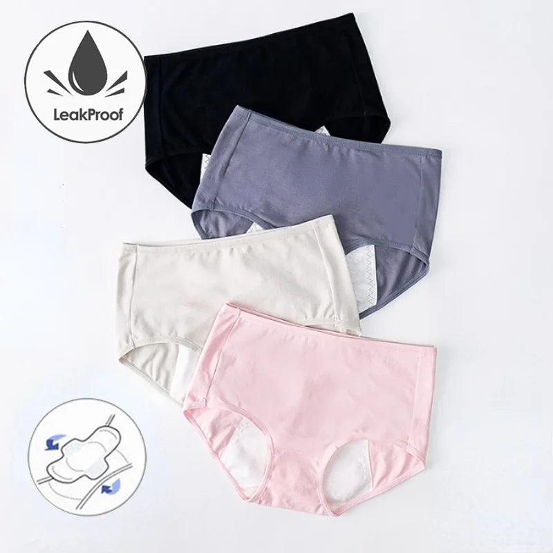 Leak Proof Menstrual Panties Physiological Underwear Womens Comfortable Cotton Panties Breathable Female Waterproof Briefs.