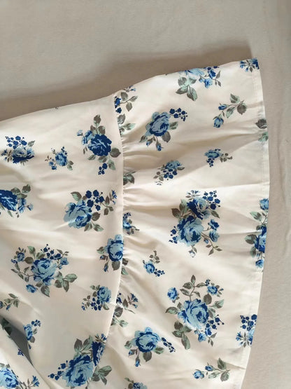 Frühling Herbst frauen Neue Kleid Temperament Süße Druck V-ausschnitt Laterne Hülse Spitze Hohe Taille Kurzes Kleid