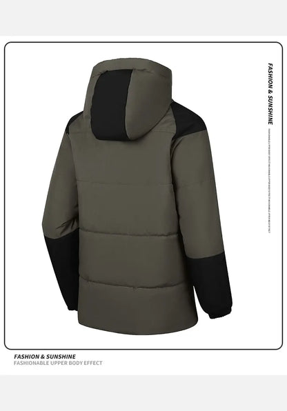 Winter Thickened Jacket Men Running Hooded Coat Sport Outdoor Leisure Medium-length Warm Clothing Autumn Winter Clothing Male.