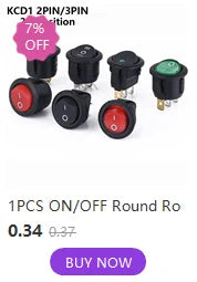 1 Stück Ein/Aus SPST runder wasserdichter LED-Wippschalter für Boote, 12 V, 220 V, Ein-/Aus-Schalter, Ein-/Ausschalten von тумpligр Lire.