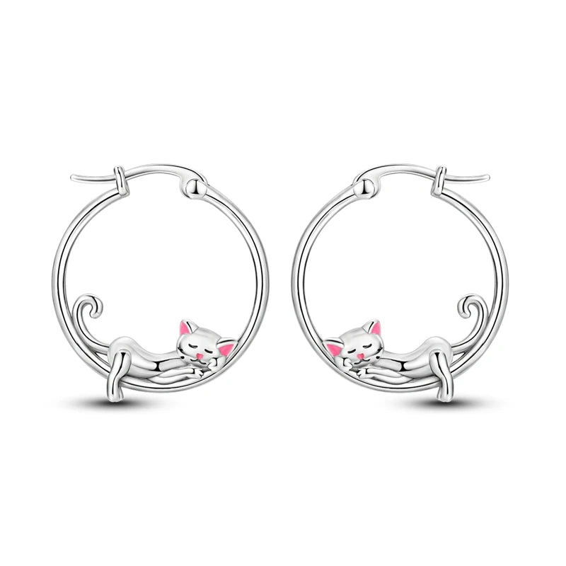2025 New 925 Sterling Silver Hoop Earrings Flowers Zircon Drop Earrings Stud For Woman Fine Birthday Wedding Party Jewelry Gifts