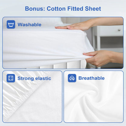 AUTHMIC Matratze – Taschenfederung, 7-Zonen-adaptive Unterstützung, 25 cm dick, atmungsaktiv und hautfreundlich, mittelfestes Gefühl, ruhiger Schlaf