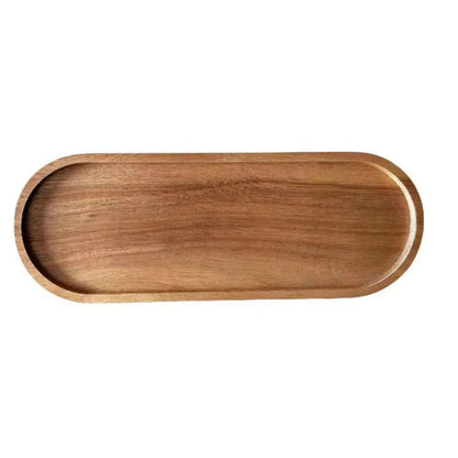 Wooden Plate Wooden Tray,Counter Organizer Modern Appetizers Tray Food Tray Snack Plate for Home Centerpiece Bathroom Kitchen.