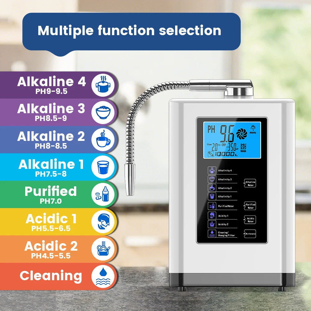 Alkaline Water Machine Ionizers PH Water Device Alkaline Water Dispenser 5 Plate Platinum Coating Alkaline Water Ioniser Machine.