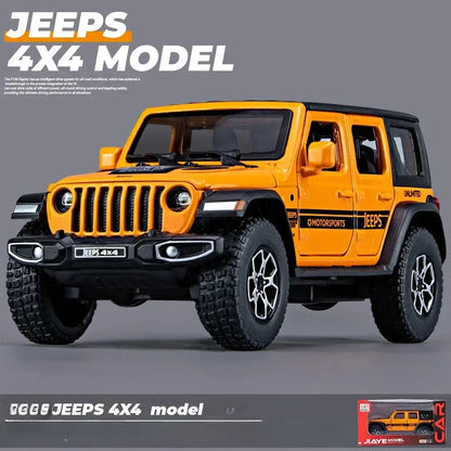 1:32 Jeep Wrangler Rubicon Off-road car Alloy Model Car Toy Diecasts Metal Casting Sound and Light Car Toys For Children Vehicle