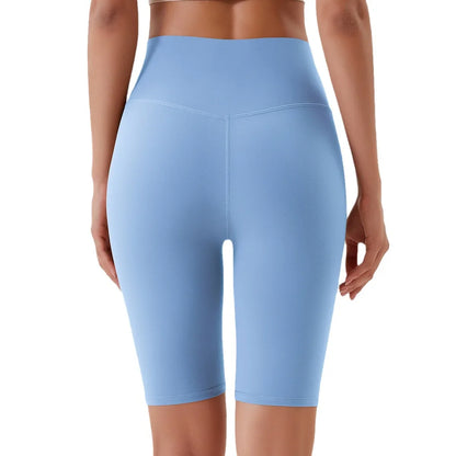 2024 High-Waisted Buttock Lifting Yoga Shorts Summer Seamless Yoga Legging Shorts Outer Wear Tight Cycling Athletic Gym Shorts.