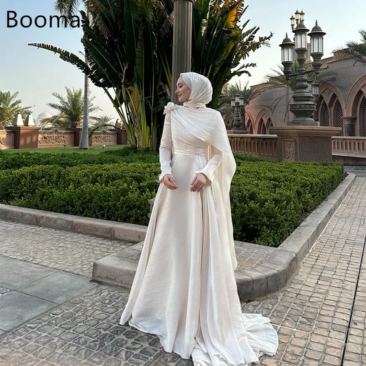 Booma A-Linie Abendkleider, formelle Partykleider für Damen, lange Falten, elegantes Abendkleid, Saudi-Arabien, individuell anpassbar, 2023