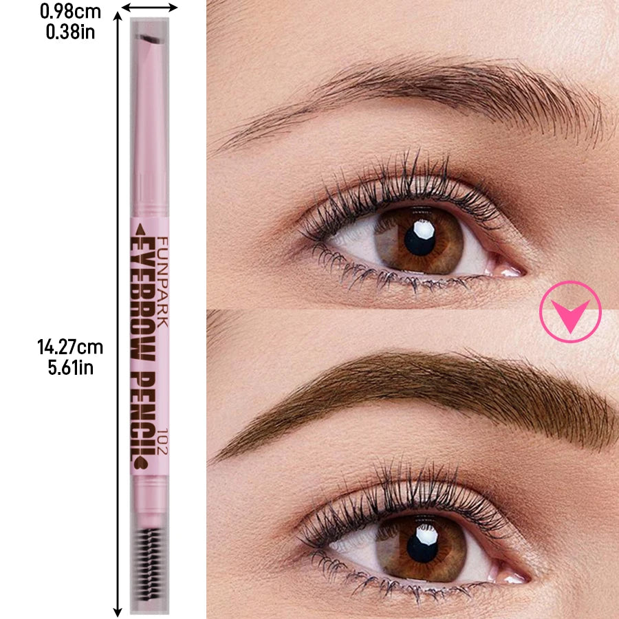2 in1 Eyebrow pencil professional Cosmetics makeup for women 5 Colors Waterproof Eyebrow Tattoo brush Long Lasting eyebrow pen.