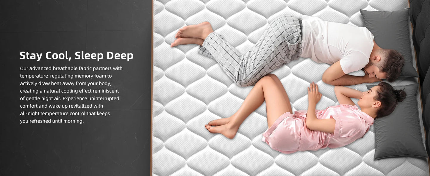 SKSBTF Memory-Schaum-Matratze, 25 cm dick, Taschenfederkernmatratze, Hybrid, atmungsaktiv, Anti-Milben, geräuschlos, Erwachsene, Schlafzonenunterstützung