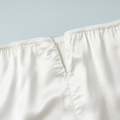 Tossy White Casual Lace Long Skirt For Women Slim High Waist Patchwork Elegant Commute Clothes Summer 2025 Female Maxi Skirt New.