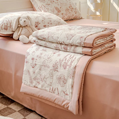 Printed Thin Duvet Skin-friendly Comforter 100x150cm for Kids Quilt Soft Bedspread Summer Blanket edredones (No Pillowcase)