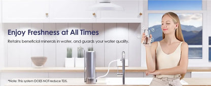 Kitchen Under Sink Drinking Water Filter Purifier With Faucet Reduces Bacteria, Metal,Lead, Chlorine and Odor.