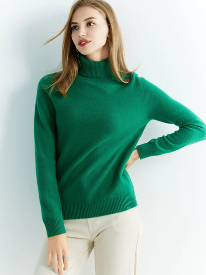 Gestrickte Pullover Kaschmir Pullover frauen 100% Merino Wolle Rollkragen Mode Pullover Winter Herbst Jumper Top Weibliche Kleidung