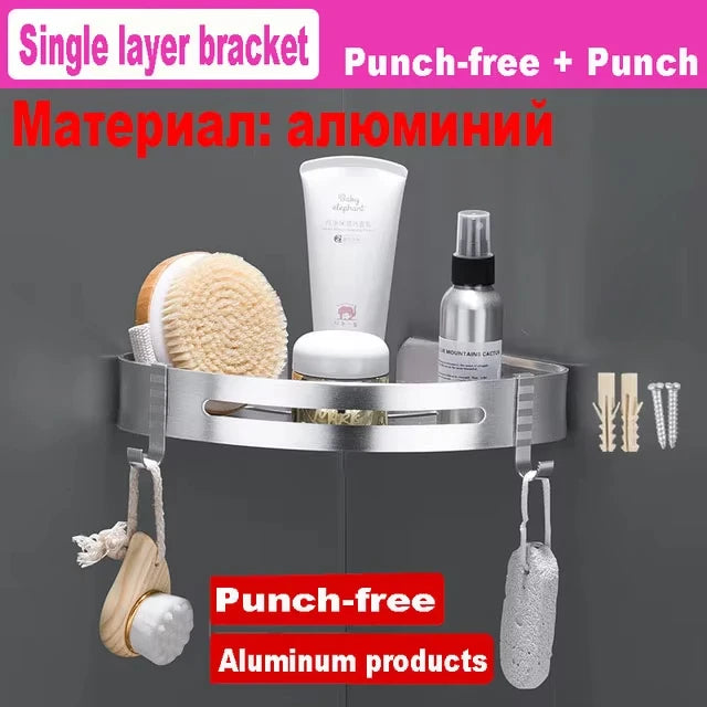 1/2/3 Schichten Eckduschregal Badezimmer Shampoo Duschregal Halter 304 Edelstahl Schlagfrei Küchenstativ Eckständer