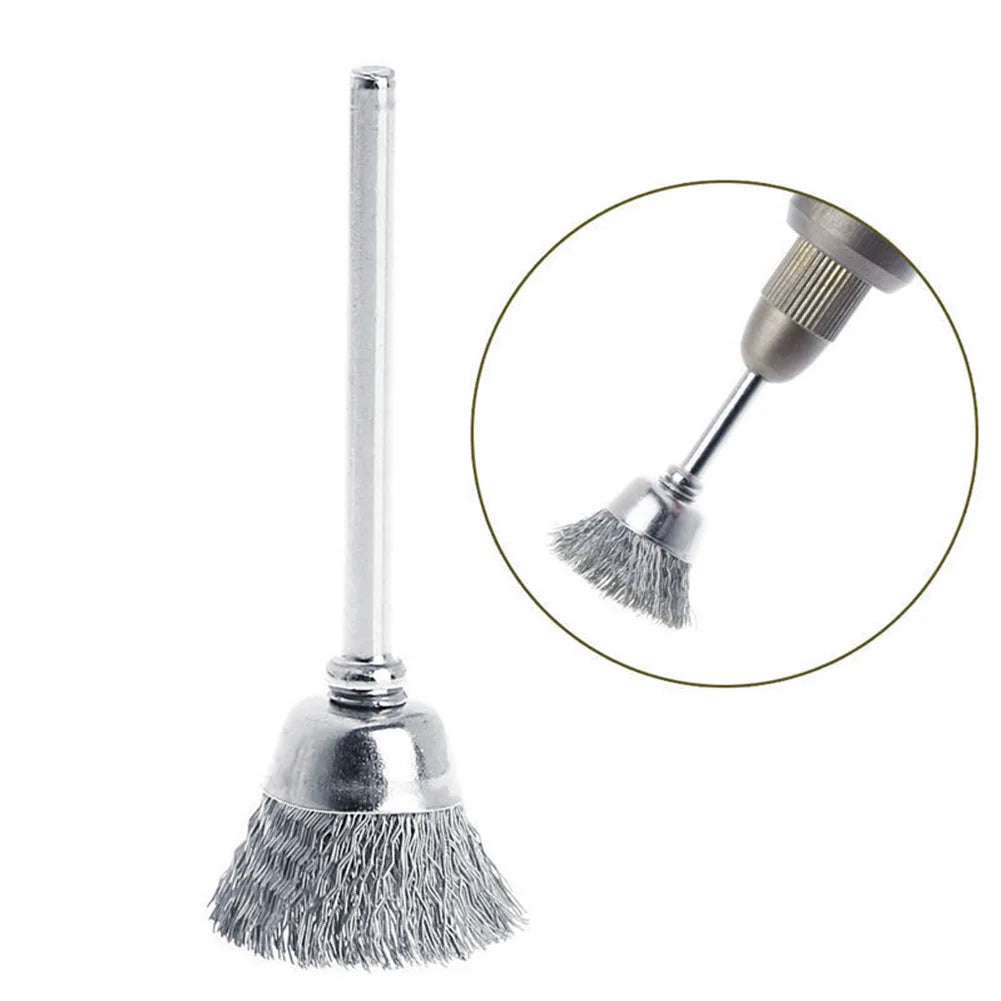 9 teile/satz stahldraht bürste für dremel rotations werkzeug farbe rost entfernung poliers chleif scheibe metall polier reinigungs bürste