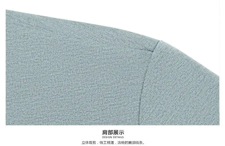 Men's T-shirt Classic V-Neck Short Sleeved Cotton Solid Button Super Soft High Quality L-4XL Casual Tshirt Design Men Tee Shirts.