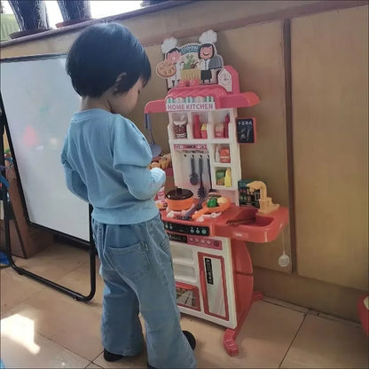 Children's Home Cooking Simulator Kitchen Set Kitchen Girls Cooking Spray Dining Table Toys Christmas Gifts