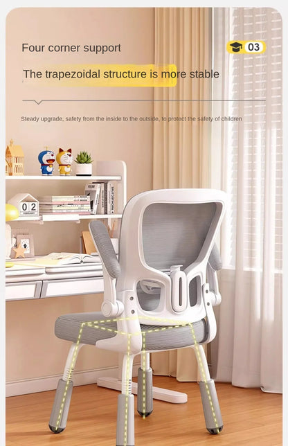 Computerstuhl, Heimsitz, Taille, Studentenschreibtisch, Arbeitsstuhl mit Lift und verstellbarer Rückenlehne