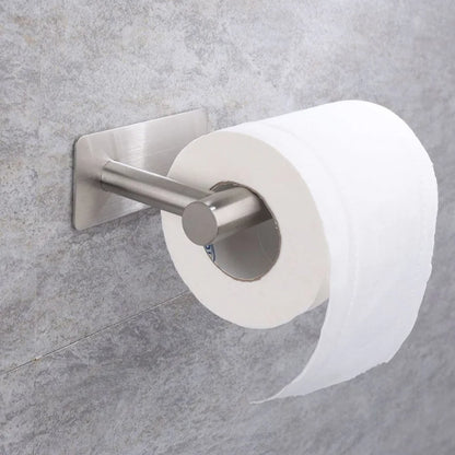Papierhalter aus Edelstahl, weiß, selbstklebend, Wandhalterung, Ständer, Küche, Badezimmer, Toilettenpapier, Handtuch, Seidenrollenregal, gebürstetes Gold