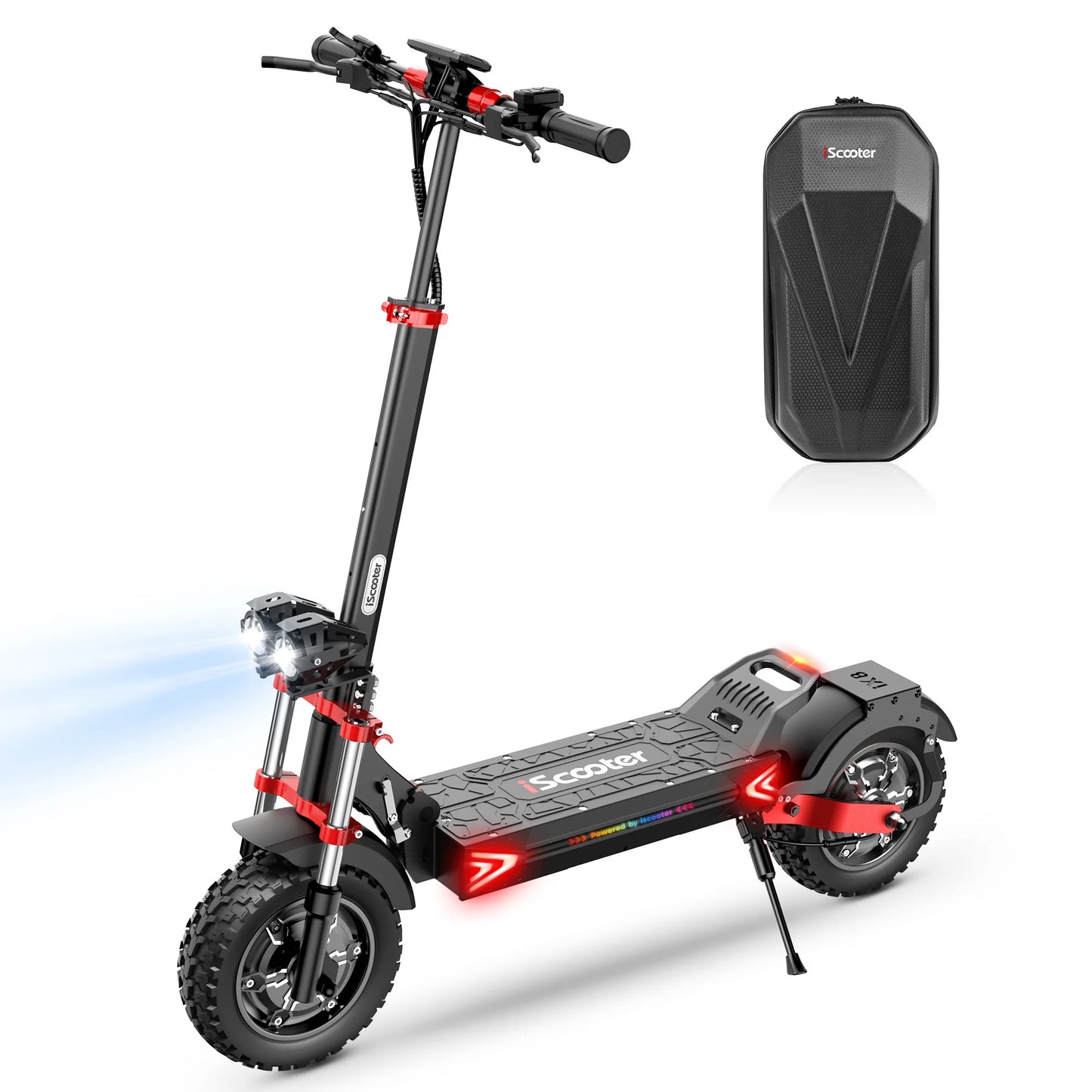 iScooter iX8 12 inch Electric Scooter 2400W Dual Motor Off Road E-Scooter 20Ah 60km/h Scooters 70km Max Range Foldable EScooters