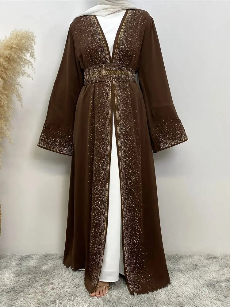 Ramadan Eid Dubai Open Black Muslim Kimono Abaya Damen Turkey Islam Abayas For Women Dress Kebaya Robe Femme Musulmane Kaftan