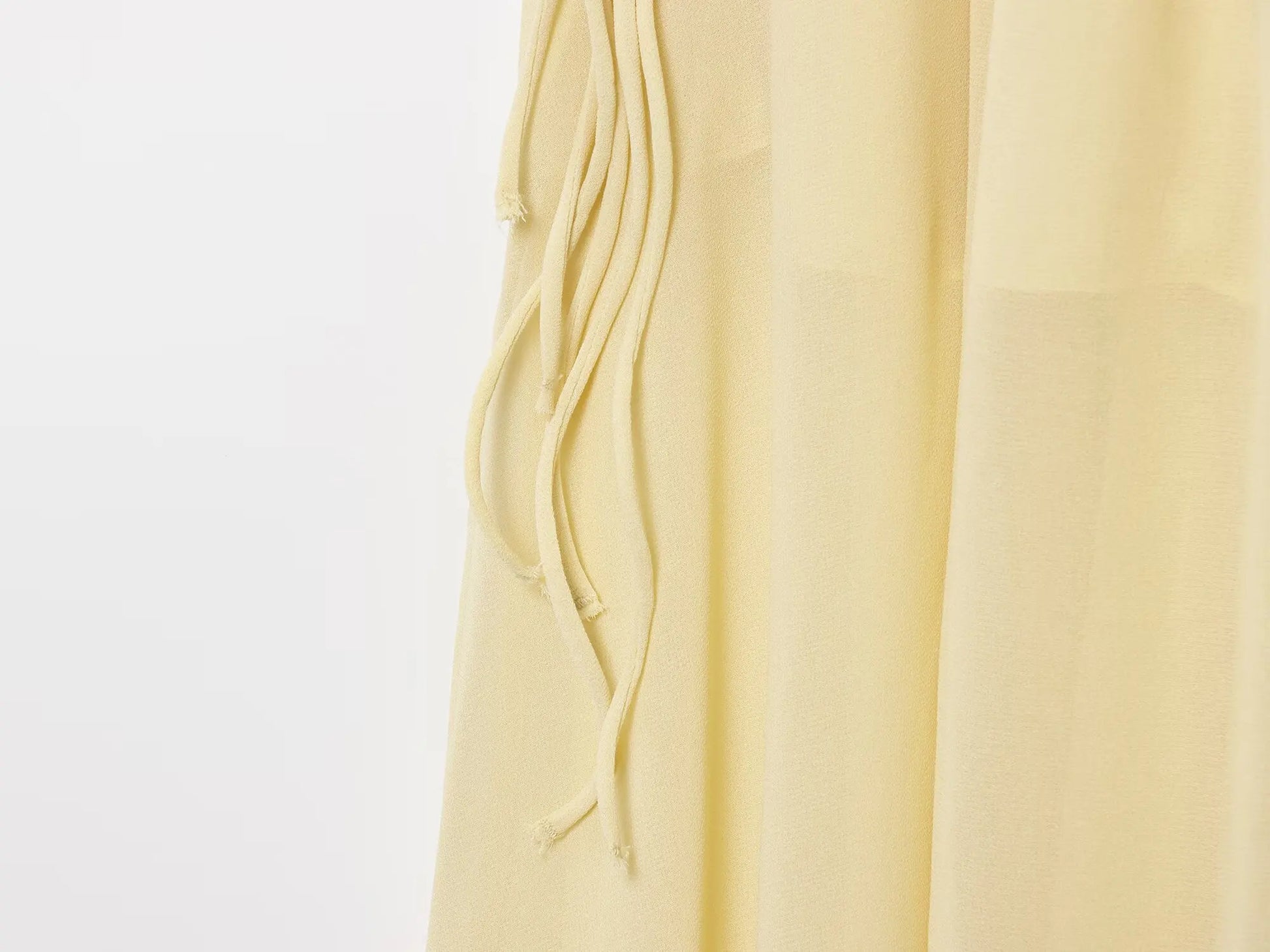 YENKYE New Fashion Side Drawstring High Waist Elegant Yellow Skirt Women Holiday Summer Loose Chiffon Midi Skirts faldas mujer.