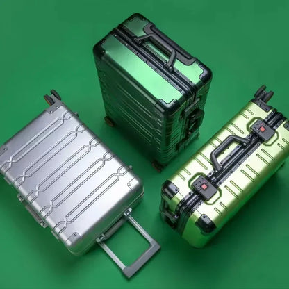 TravelTrolley-Gepäck, 20 Zoll, Handgepäck, Kabinenkoffer, Reisetaschen, Rollgepäck, Reisekoffer aus Aluminium-Magnesium-Legierung.