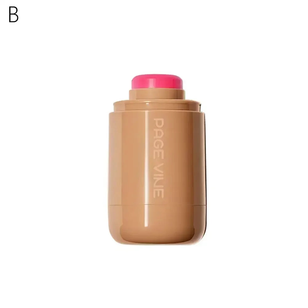 New PAGE VINE Pocket Blush Stick Cream 2-in-1Lip and Cheek Hydrating Stick Natural Rouge Powder Blush Cream Korea Pink Cosmetics