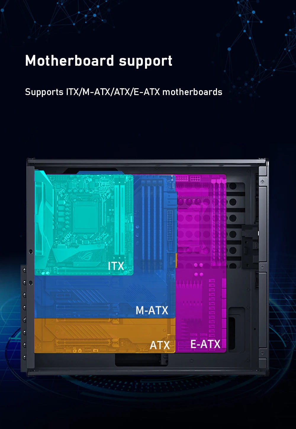 Jonsbo N5 NAS Computer Chassis ITX/M-ATX/ATX/E-ATX PC Case 12+4 Hard Disk Space ATX Power Supply With Fan Aluminum Desktop Case.