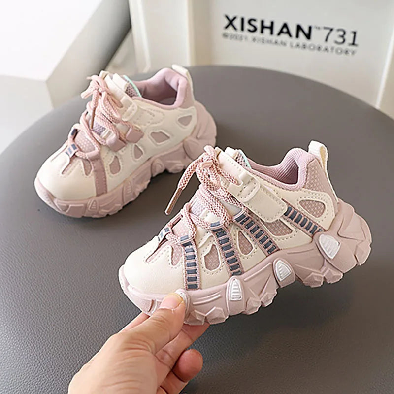 Oulylan Children Casual Shoes Thick-soled Sports Shoes Infant Footwear Boy Sneakers Breathable Non-slip Baby Shoes.