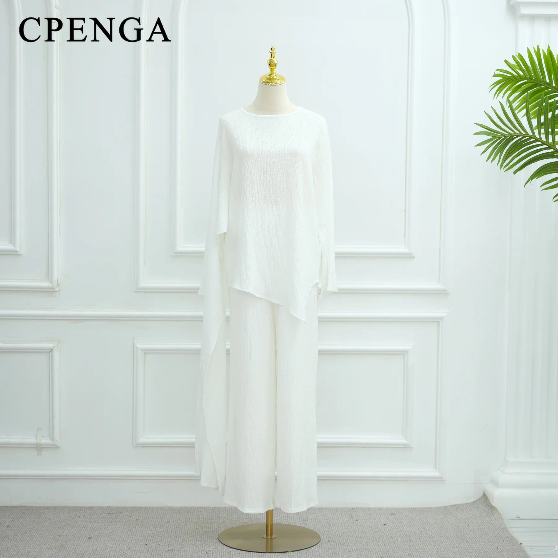 Eid Muslim Women Abaya Set Elegant Dubai Solid Color Button-Down Cardigan and Pants Suit Islam Modest Outfit 2025 Turkey Clothes.