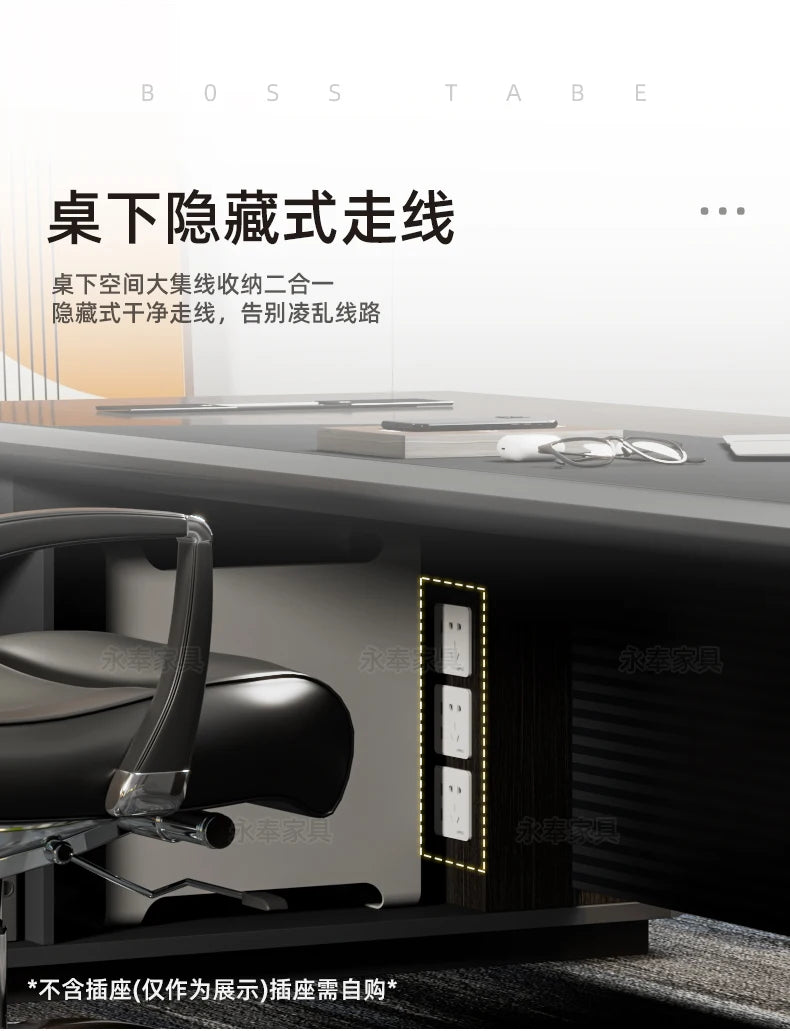 Nordischer minimalistischer Büroschreibtisch, moderner Luxus, Kreativität, Designer, L-förmiger Schreibtisch, fortschrittlicher Raum, Büromöbel, Arbeitstisch FYOD