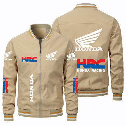 2025 New Men's Honda Motorcycle Jacket Honda Wing HRC Logo Jacket Oversized Biker Racing Team Jacket Honda Men's Clothing Coats.