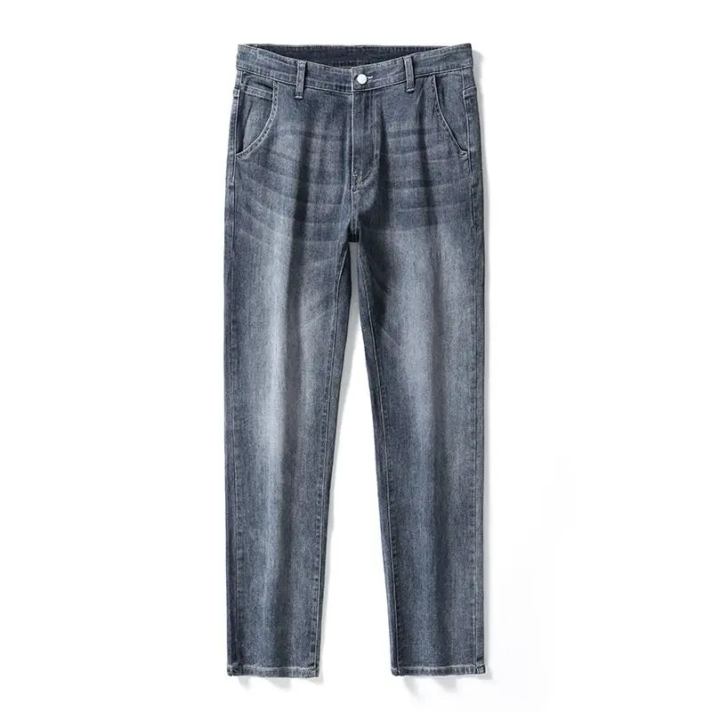 Autumn Winter Men's Fashion Casual Stretch Straight-leg  Jeans Men Streetwear Denim Jogger Pants Men Baggy Harem Jean Trousers.