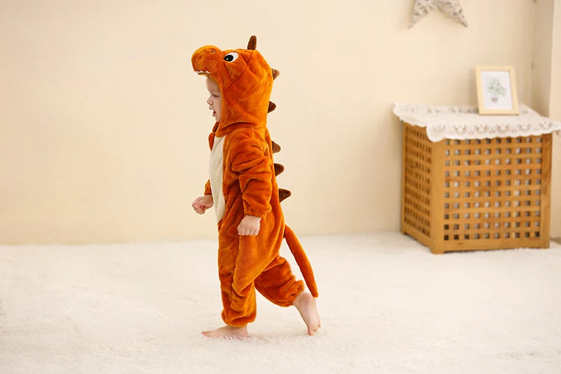 MICHLEY Winter Baby Strampler Mit Kapuze Flanell Cosplay Kleinkind Infant Kleidung Insgesamt Bodys Overall Kostüm Für Kinder Mädchen Junge