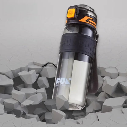 Portable Sports Water Cup For Men Tritan Material One Key Open Cover Fitness Cups High Temperature Seal Leakproof Kettle.