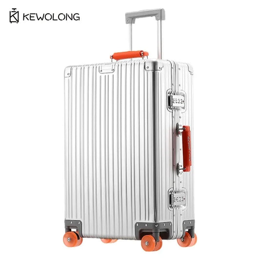 Vollaluminium-Magnesium-Legierungskoffer 20 29 Zoll – langlebiges Einscheckgepäck aus Metall mit TSA-Schloss, Handgepäck mit großer Kapazität.