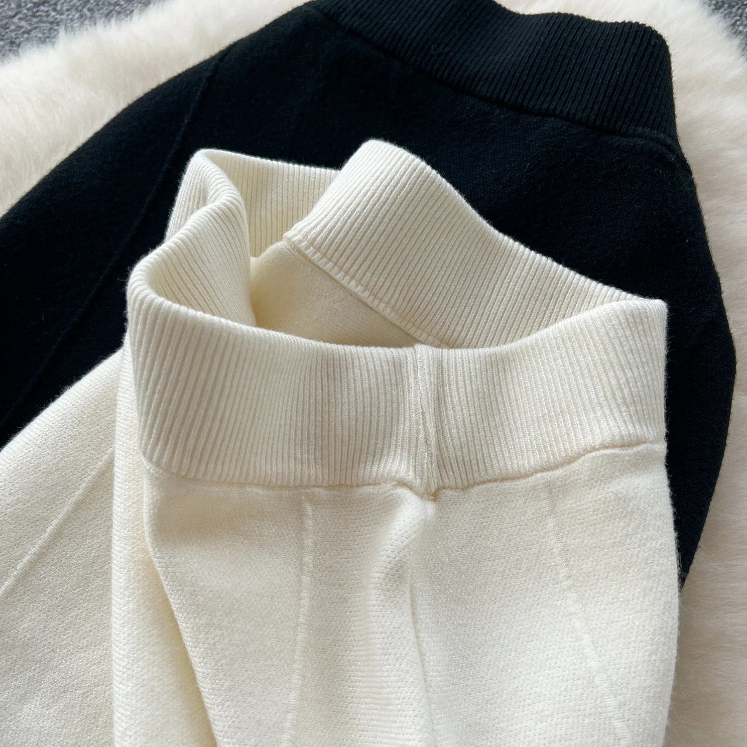 High Waisted Vintage Knitted Skirt Women Ruffled Slit Fishtail Office Midi Skirts Autumn Winter Woolen Skirt.