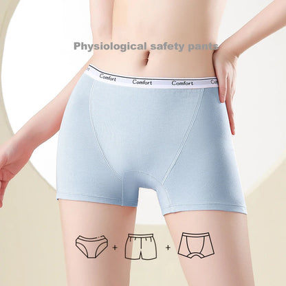 1pcs Cotton Women's Menstrual Panties Physiological Pants Leak Proof Underwear Ladies Period Panty High Waist Safety Briefs.