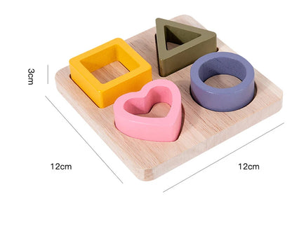 Montessori Baby Puzzles Silicone Toys Geometric Shape Jigsaw Board Matching Games Educational Learning Toys Food Grade Silicone