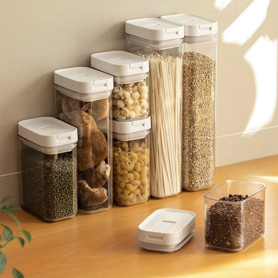 1PC Sealed Food Storage Box with Lid, Multiple Sizes Food Storage Organiser for Dry Food Cereal Storage.