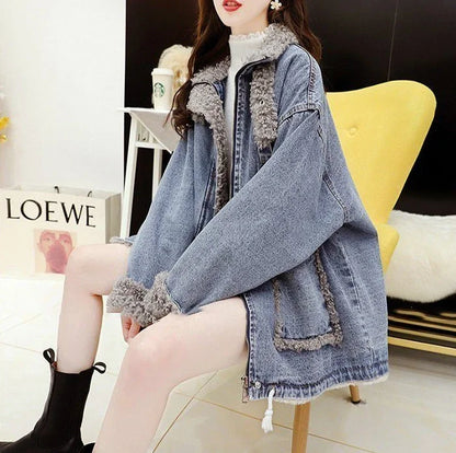 Lässige Damen-Jeansmäntel 2025, Neuheiten, warmer Winter, kalte Damen-Jeansjacken, kostengünstige koreanische Bewertungen, viele Kleidungsmodelle.