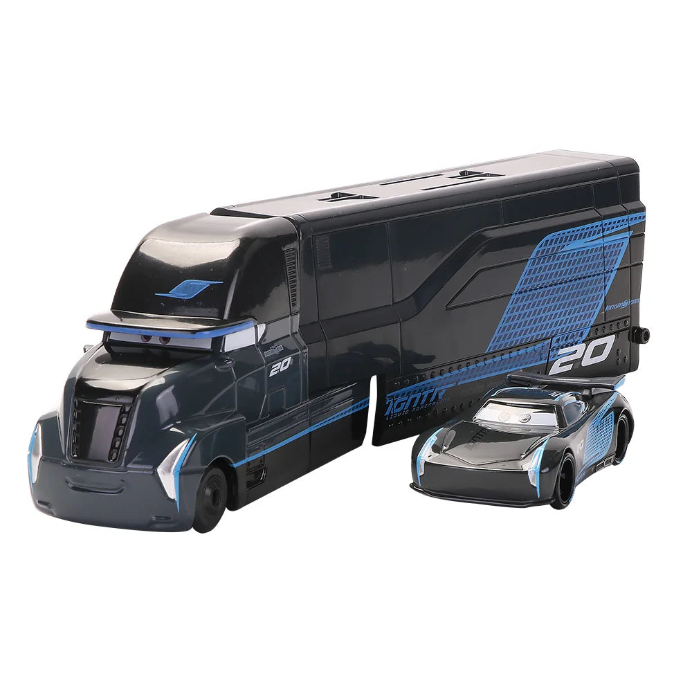 Disney Pixar Cars 2 3 Lightning McQueen Mack Uncle Jackson Storm Car Truck 1:55 Diecast Vehicle Metal Toys Gift for Children.