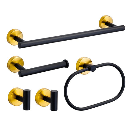 Badezimmer-Hardware-Set aus gebürstetem Gold, Handtuchhalter aus Edelstahl 304, Handtuchring, Toilettenpapierhalter, Kleiderhaken, Badezimmer-Zubehör