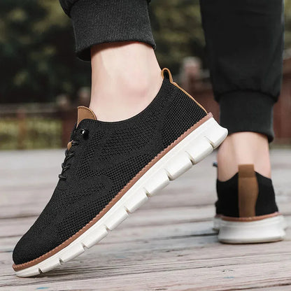 Herren-Freizeitschuhe, klassische, atmungsaktive Brogue-Flats, dämpfende Farbblock-Design-Kleiderschuhe, vielseitige Turnschuhe, leicht