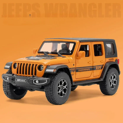 1:32 Jeep Wrangler Rubicon Off-road car Alloy Model Car Toy Diecasts Metal Casting Sound and Light Car Toys For Children Vehicle