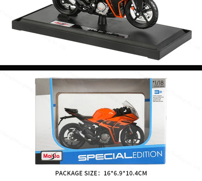 Maisto 1:18 New KTM RC 390 Static Die Cast Vehicles Collectible Hobbies Motorcycle Model Toys.