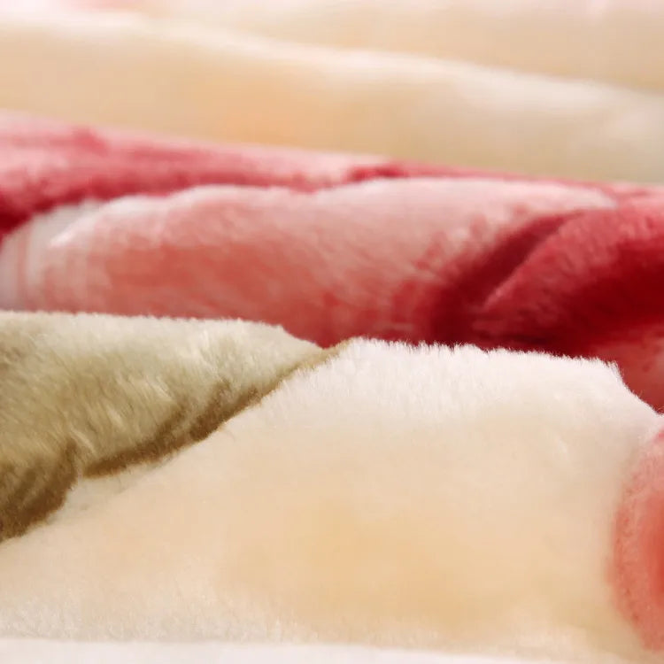 Ultra Soft Cozy Flowers Rose Throw Blanket Microfiber Heavy Fluffy Fleece Blanket for Home Bed Dormitory